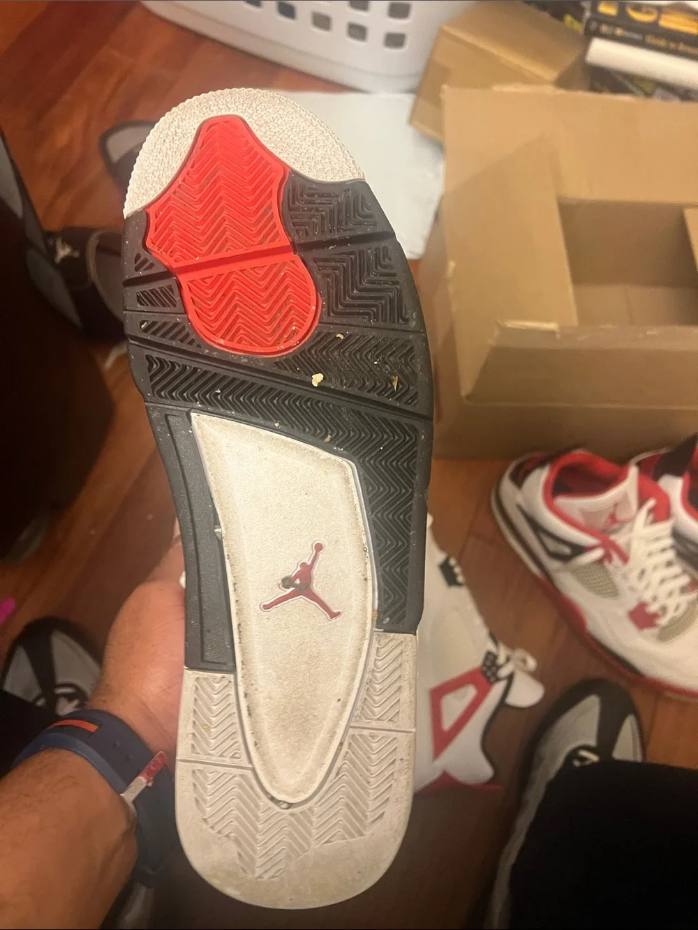 Jordan Men’s Athletic Shoes White Black Red